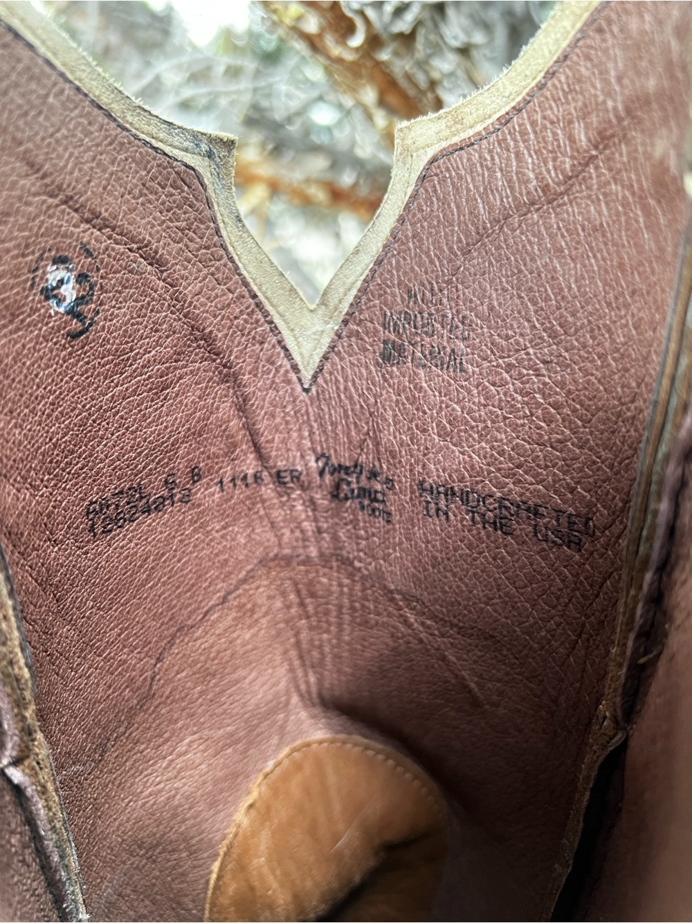 Tony Lama Brown Leather Cowboy Boots with Tan Interior - Picture 5 of 5